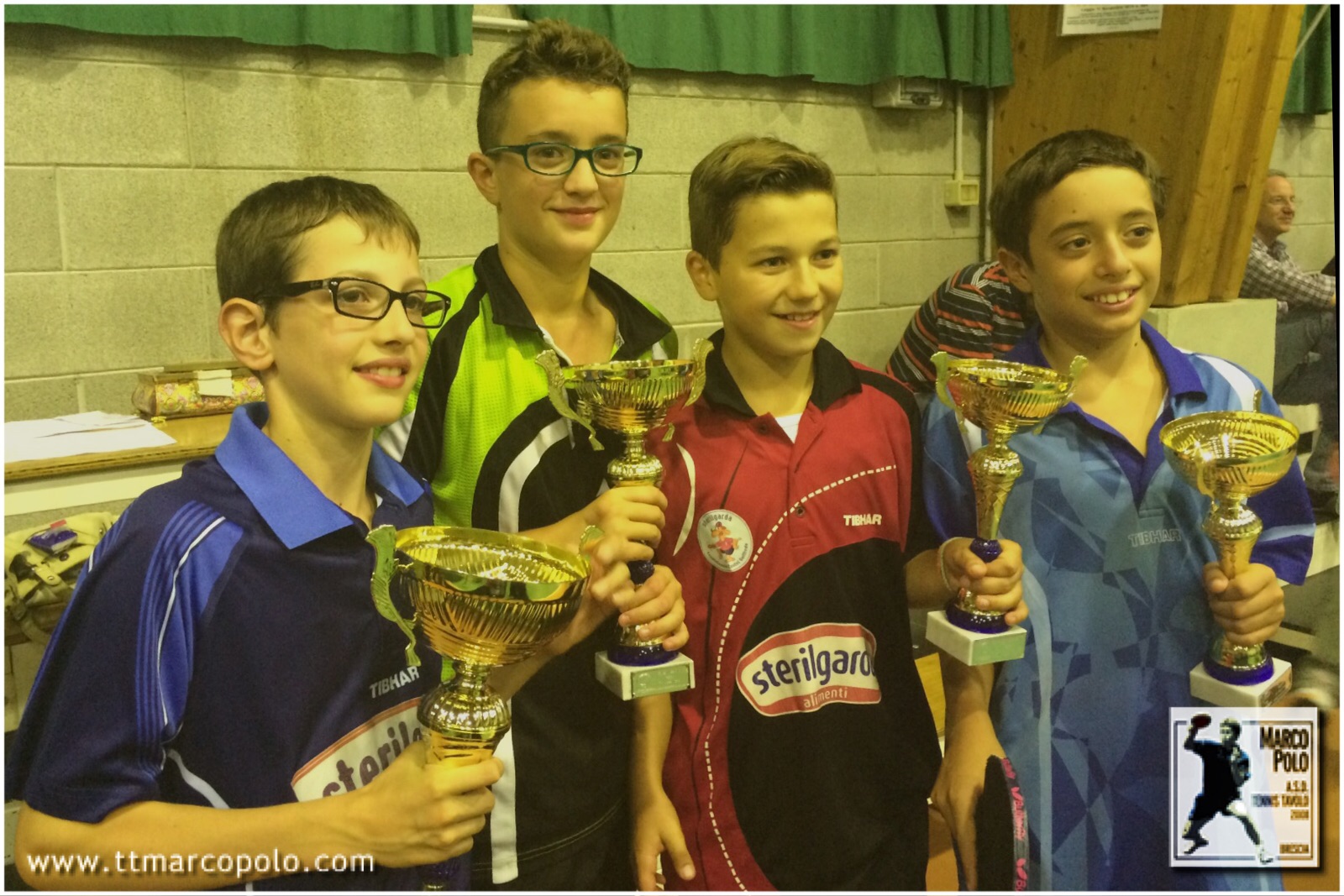 Il podio della categoria Ragazzi al torneo regionale giovanile di Abbadia Lariana