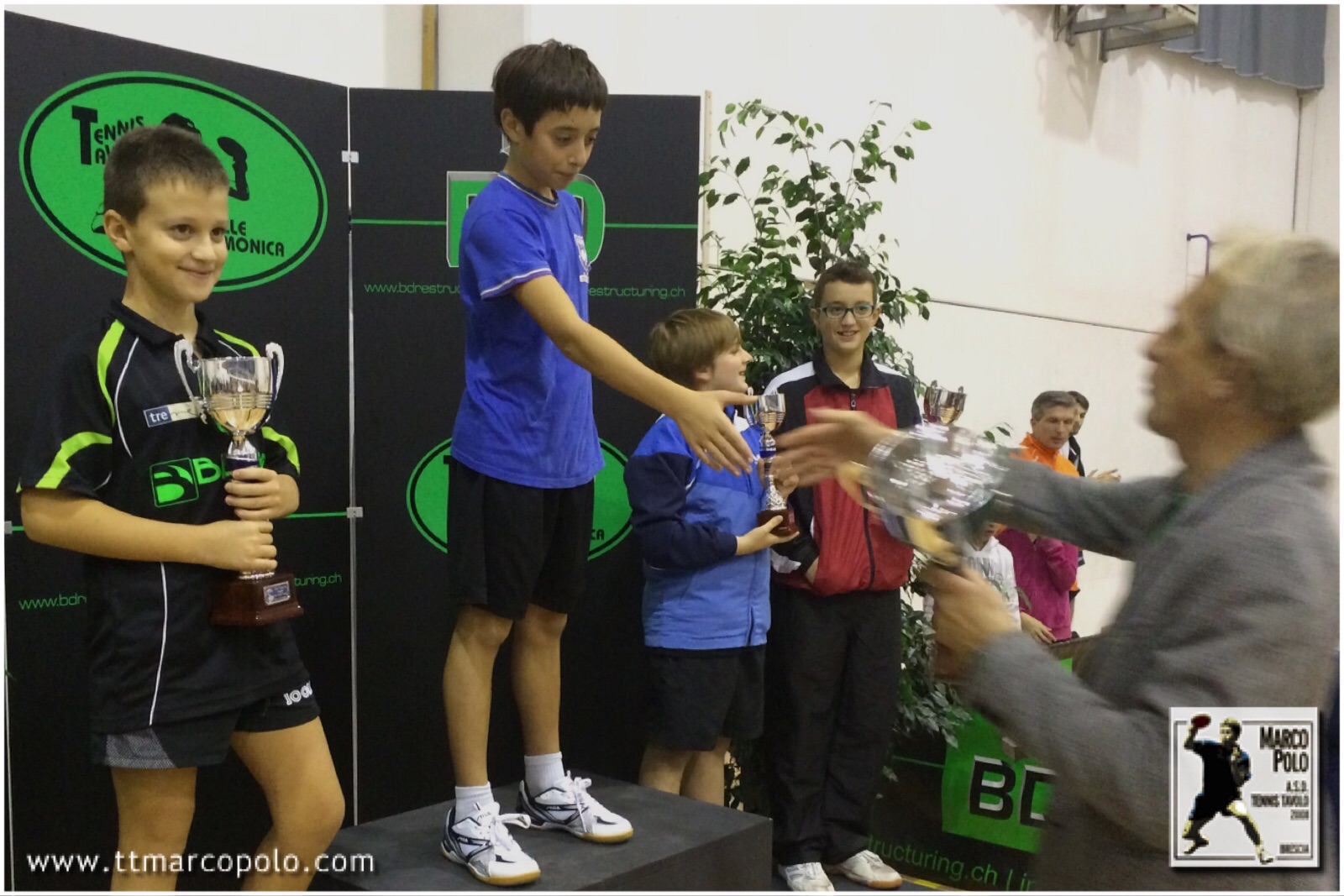 Il podio della categoria Ragazzi al torneo regionale giovanile di Angolo Terme