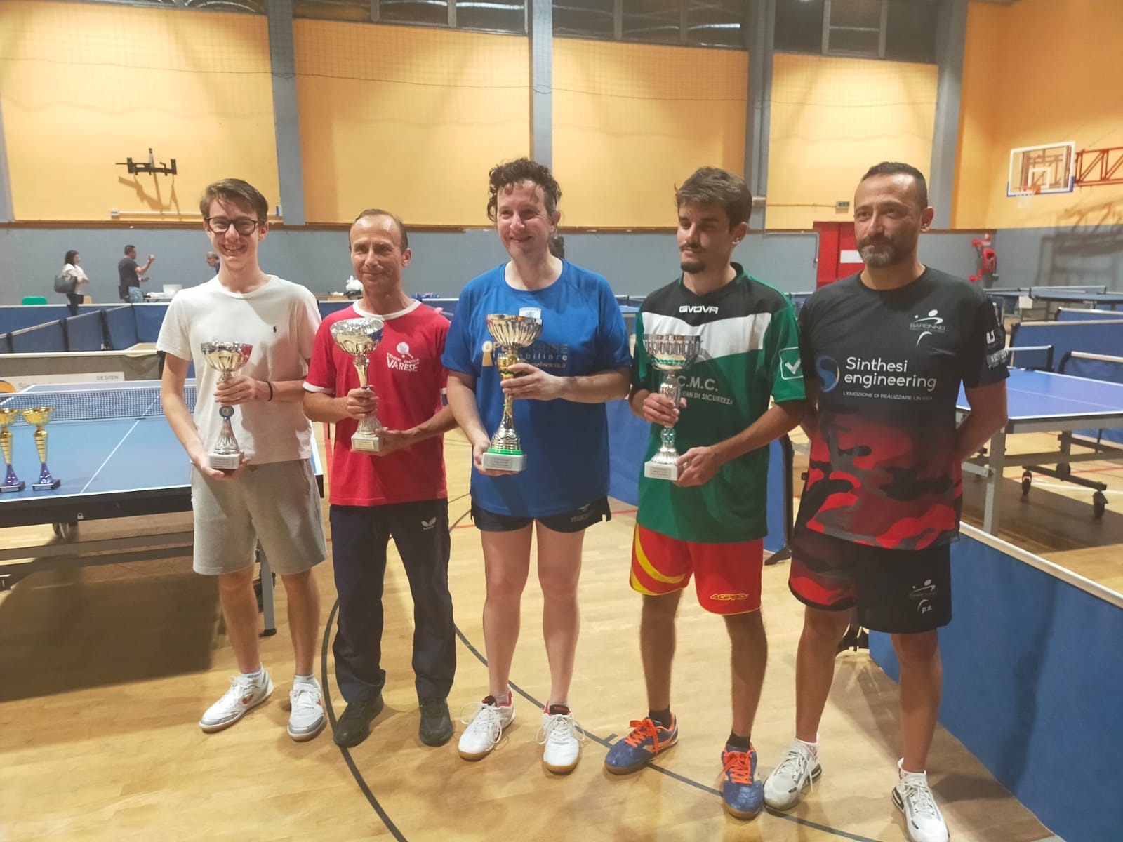 Il podio del torneo 4^ e 5^ di Saronno