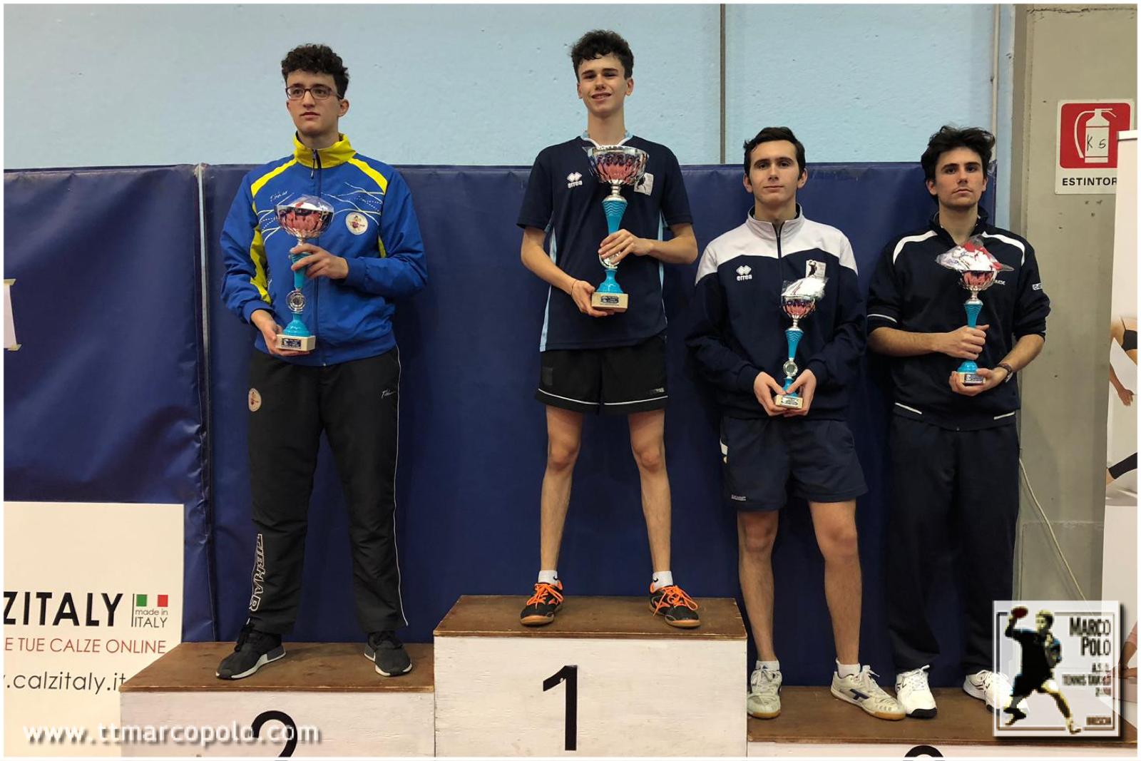 Stefano Moras e Filippo Cantella sul podio del torneo Juniores di Castel Goffredo (MN)