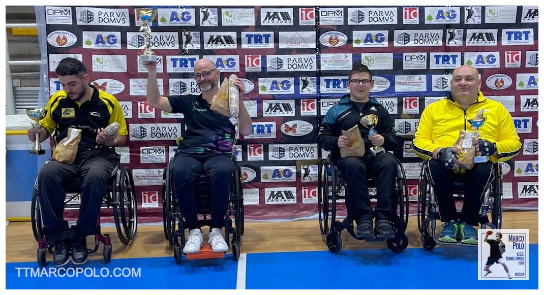 Il podio del Campionato Regionale Paralimpico classi 1-5