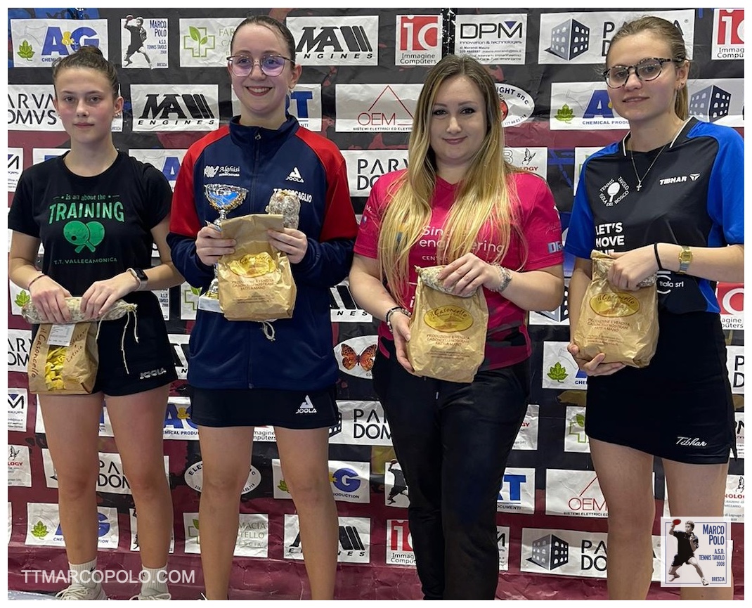 Il podio del torneo IV categoria femminile