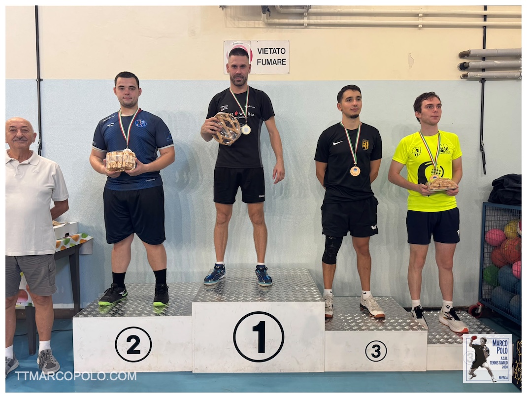 Gabriele Lancini sul podio open 2 di Padova