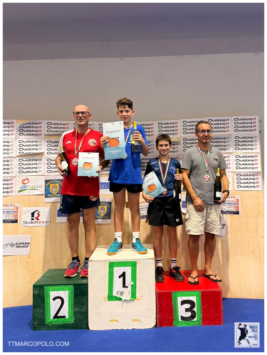 Martino Rota sul podio di Cortemaggiore open 6